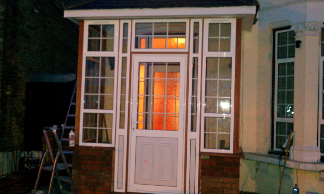 uPVC porch with Georgian bar glazing installed in East Molesey